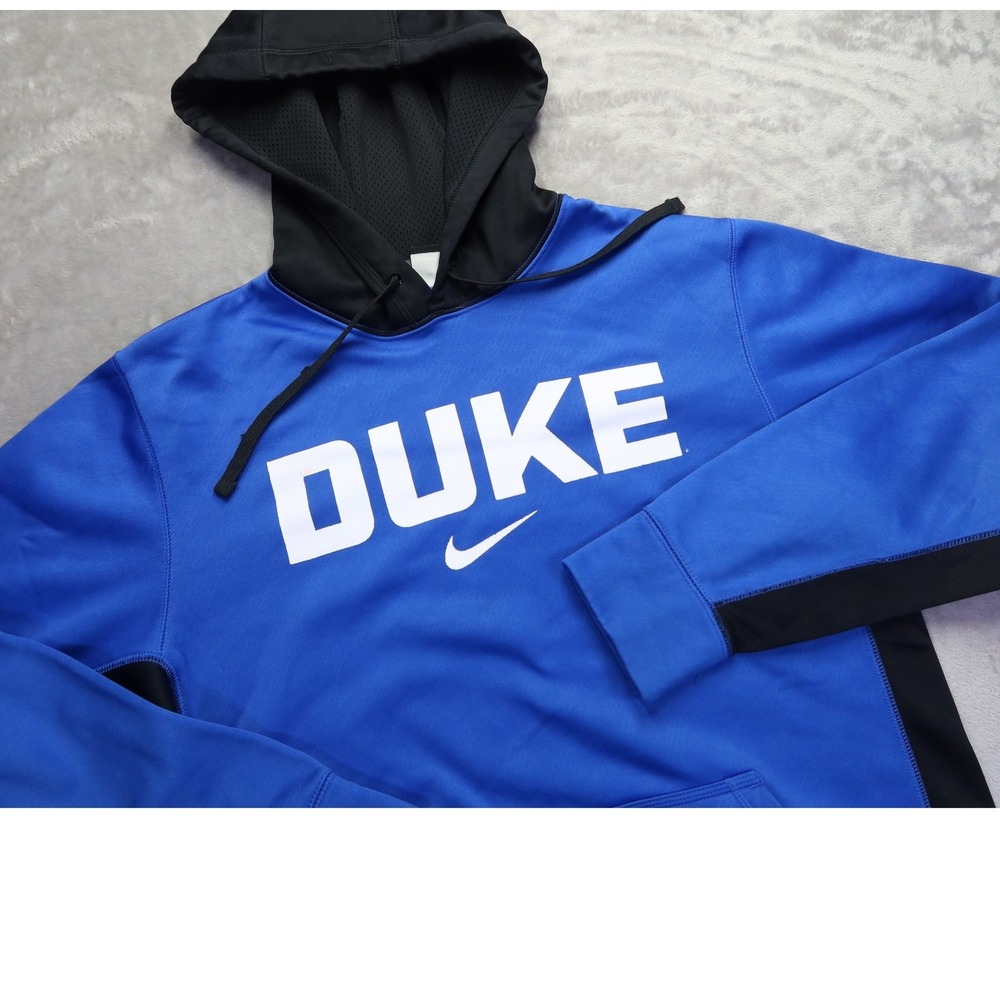 Nike‎ Duke Blue Devils Therma-FIT Hoodie Men's S Blue Black Pullover Sweatshirt